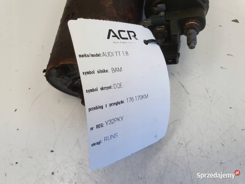ROZRUSZNIK Audi TT 18 T ROZRUSZNIK bosch osobowe Układ elektryczny silnika Chełm