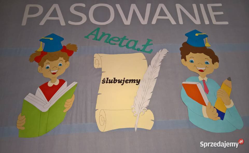 Dekoracje na Ślubowanie z brystolu 504102 444 Pozostałe sprzedam