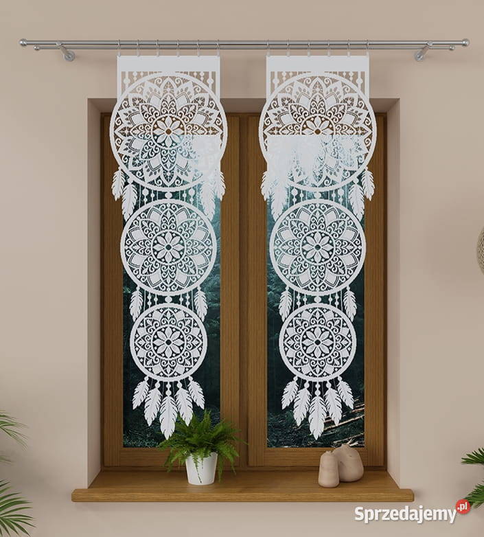 Firany panelefirany żakardowefirany szyte sklep biały Warszawa