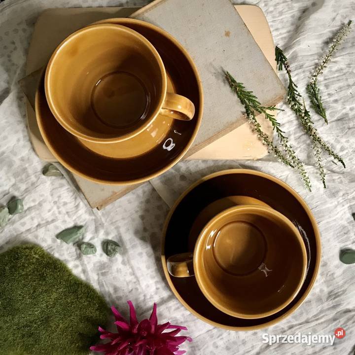 Filiżanki Iwona Porcelit Pruszków PRL 9 Myszków