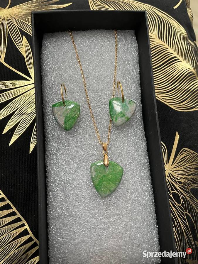 KOMPLET NASZYJNIK I KOLCZYKI Stare Juchy