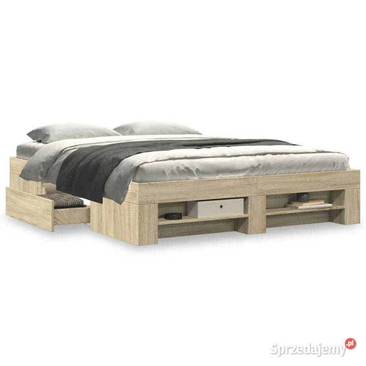 Łóżko bez materaca dąb sonoma 150x200 WM3295466 mazowieckie Warszawa