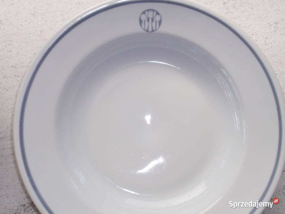 Talerze porcelana Lubiana Bistona PRL Łódź