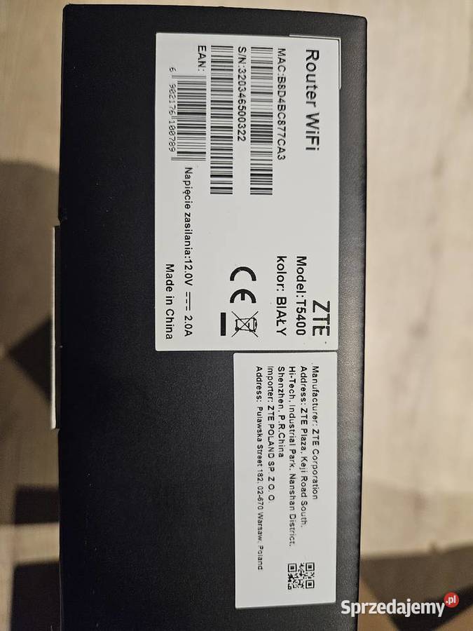 Router z anteną zewnętrzną ZTE Miracle T5400 Grodzanów