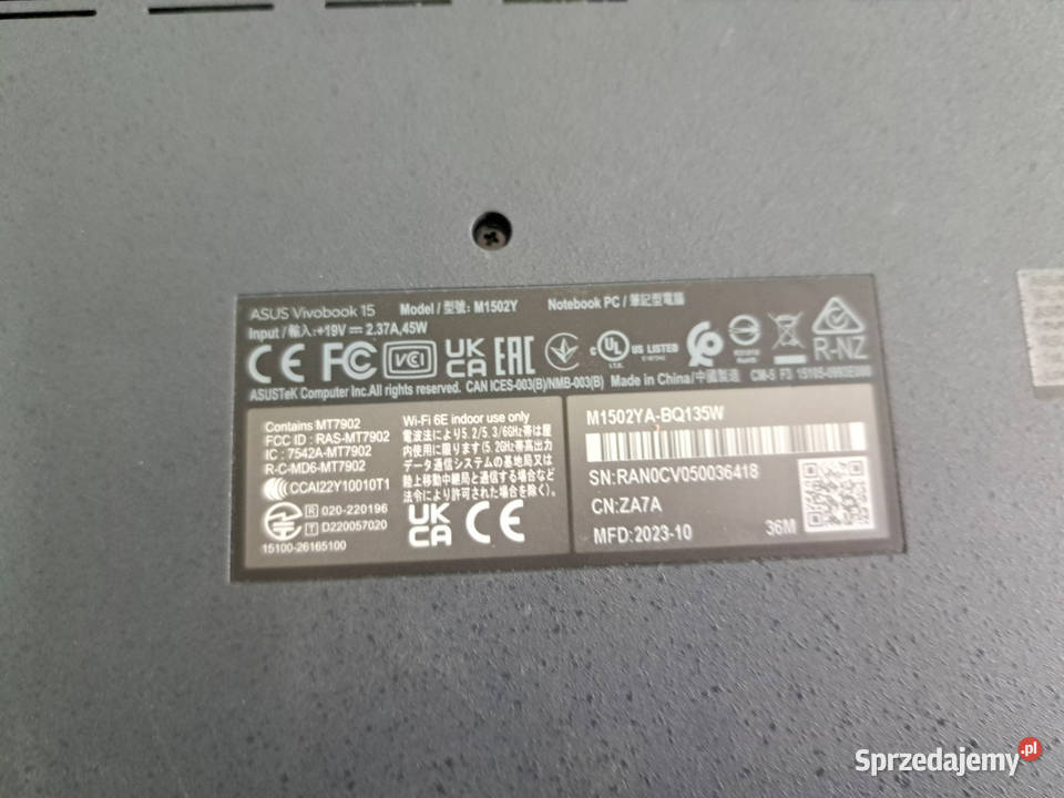 Asus Vivobook 15 M1502Y Ryzen 7530U 16 GB 512 GB