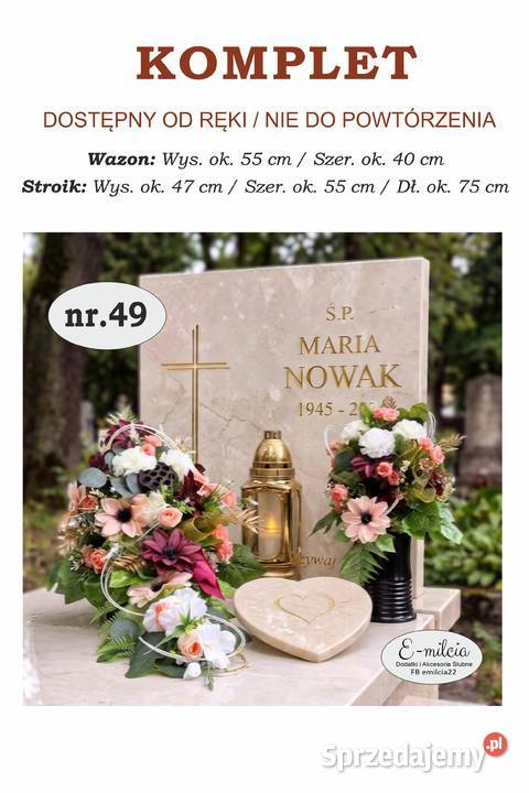 Komplet Stroików na Pomnik Cmentarz DOSTĘPNY Zielona Góra