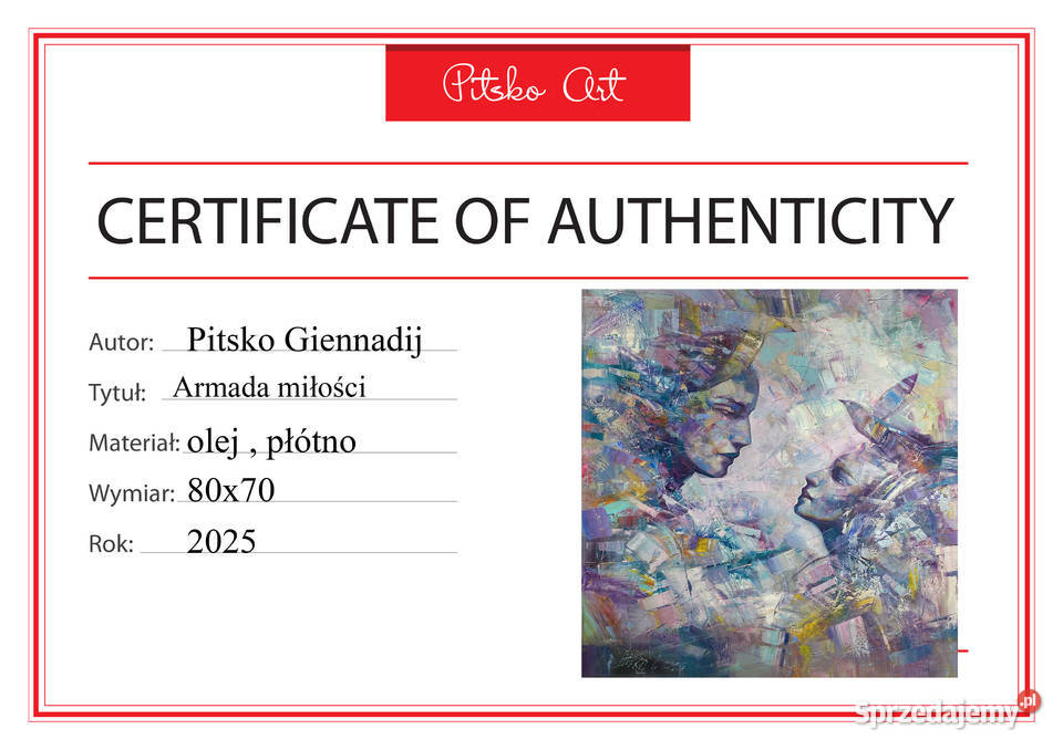 Pitsko Giennadij Armada miłości 80x70 obraz Rumia