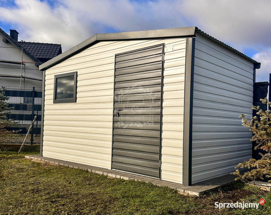 Schowek domek ogrodowy 3x2m drzwi okno biały