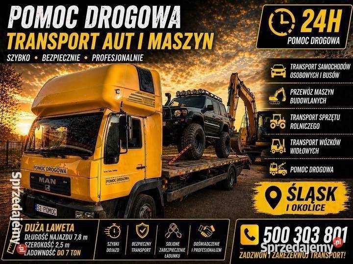 Pomoc drogowa laweta 7 Ton transport Bytom