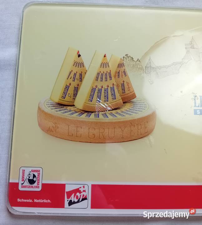 Szklana deska do sera Vintage Szwajcaria Nie wielkopolskie Koźminek