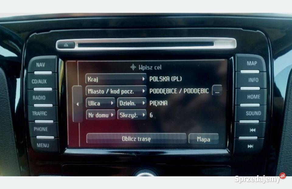 Polskie menu polski lektor nawigacja Mapa Ford Aleksandrów Łódzki