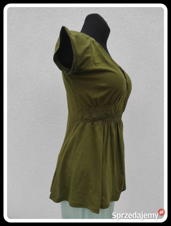 Mini zestaw kardigan narzutka bluzka oliwkowa 36 mazowieckie