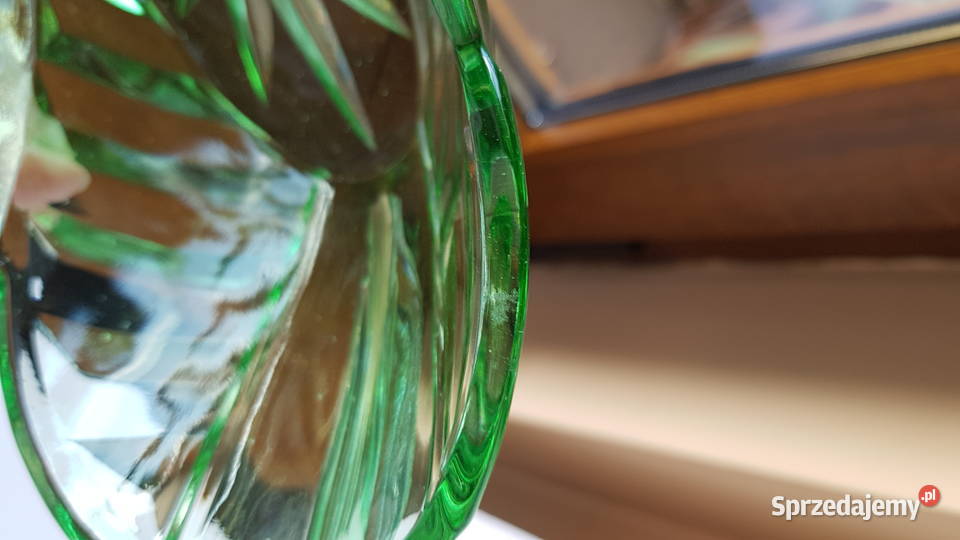 Stara szklana żardiniera 430 Huta Hortensja art Porcelana i szkło Dąbrowa Górnicza