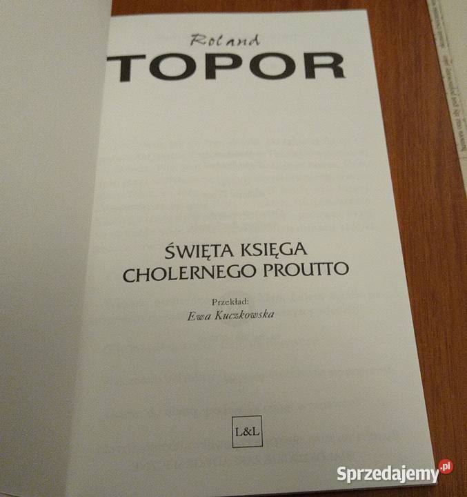 Święta księga cholernego Proutto Roland Topor Gdańsk sprzedam