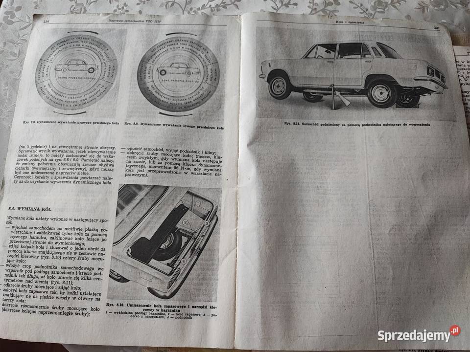 Książka obsługi Fiat 125p Sośnie