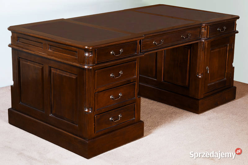 Nowe biurko angielskie 180 gabinet dwustronne Stoły, krzesła, biurka Meble Września