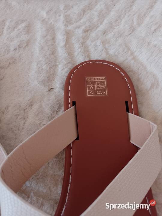 49 Białe klapki z Londynu NOWE biały Kraków