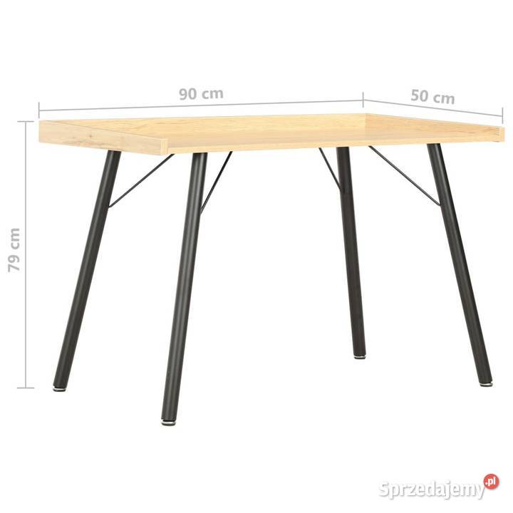 vidaXL Biurko dębowe 90 x 50 x 79 SKU20271