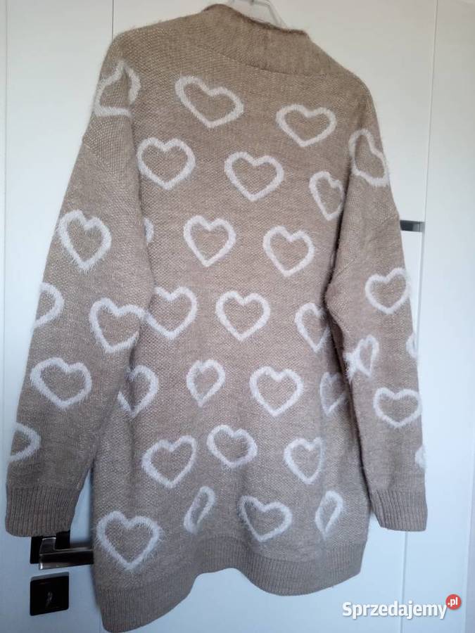 Kardigan w serduszka rozmiar L Swetry i golfy śląskie