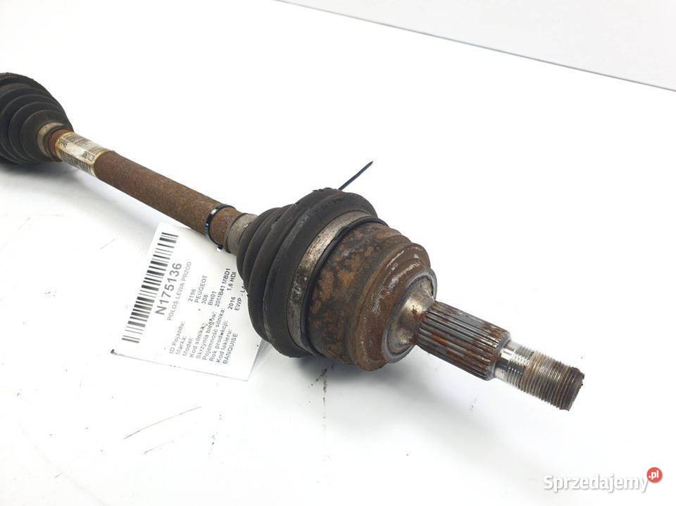 PÓŁOŚ LEWA PRZÓD PEUGEOT 308 9809149380 osobowe Lipno