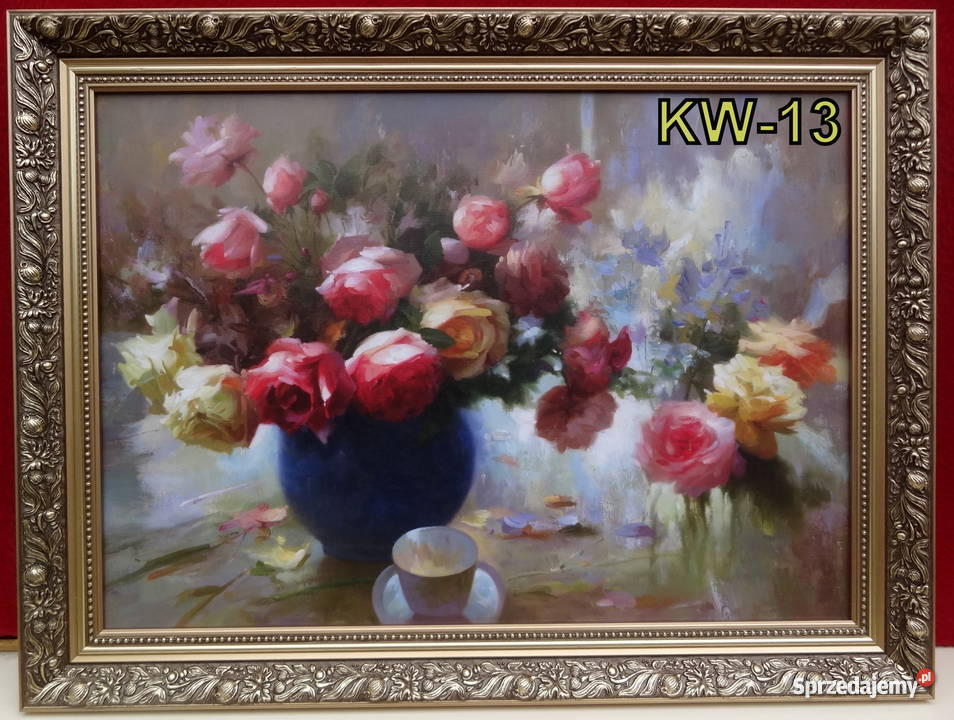 KWIATY Obrazy reprodukcje 80x60 kwiaty do wyboru Częstochowa