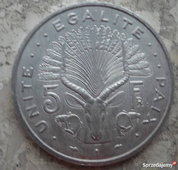 DZIBUTI5 FRANCS1991 r GŁOWA ANTYLOPY ELAND sprzedam