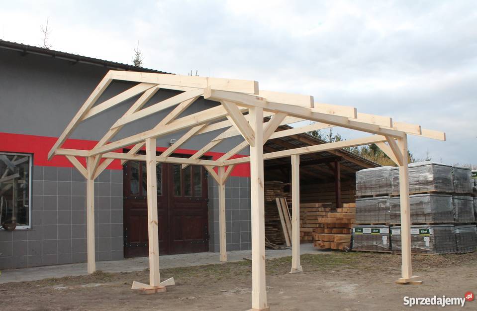 KONSTRUKCJA ALTANY 5x4m WIATA ZADASZENIE PERGOLA Architektura ogrodowa Łuków