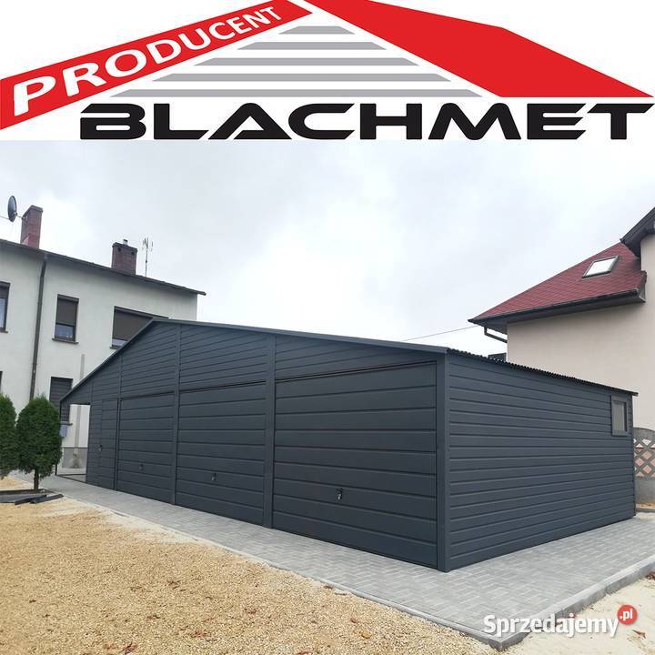 Garaż Blaszany 4x6 dwuspadkowy dach profil Gorzów Wielkopolski