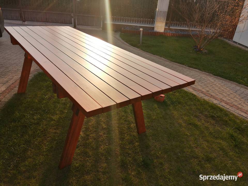 Stół ogrodowy drewniany meble ogrodowe