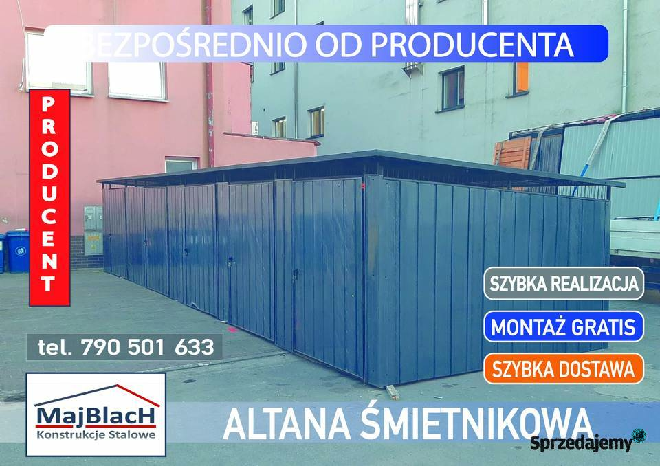 Wiata Altana Śmietnikowa ŚMIETNIK GARAŻ BLASZANY Radom sprzedam