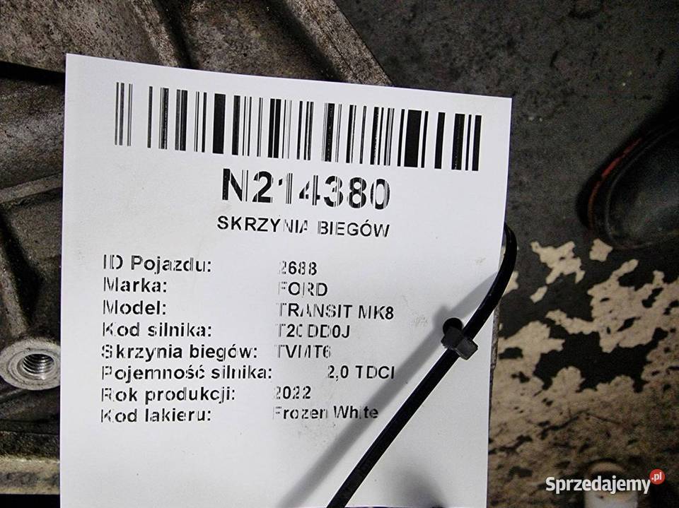 SKRZYNIA BIEGÓW FORD TRANSIT MK8 KK3R7002DGC Lipno