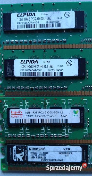 Pamięć RAM Kingston 2 GB PC25300 DDR2667MHz Pamięci sprzedam