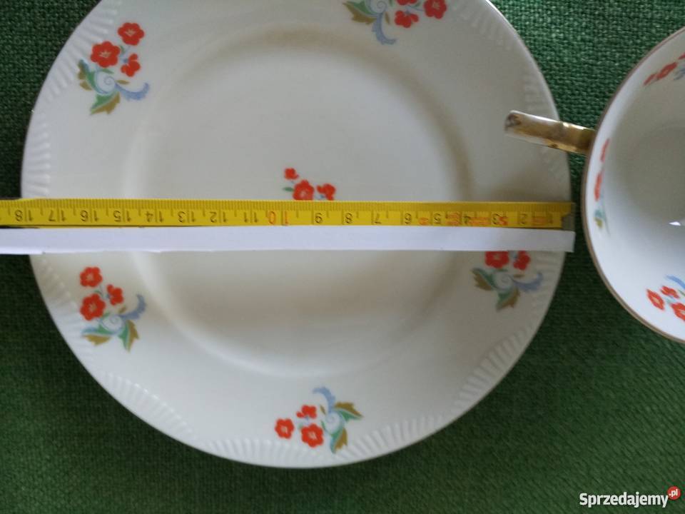 Filiżanka talerzyk deserowy sygnowana porcelana Ropa sprzedam
