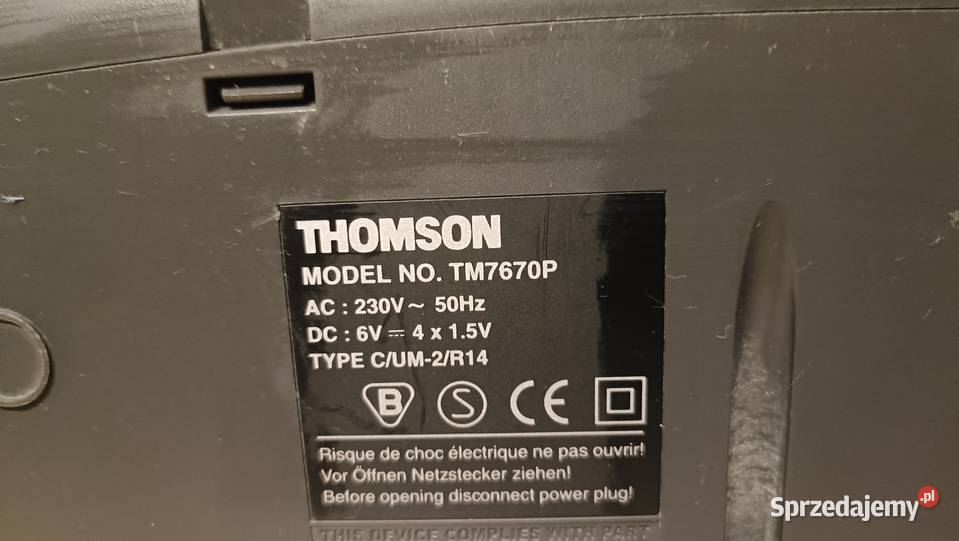 THOMSON TM7670P radioodtwarzacz kasetowy Poznań sprzedam