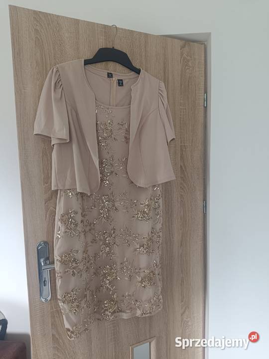 Elegancka sukienka brązowy/beżowy Korytnica