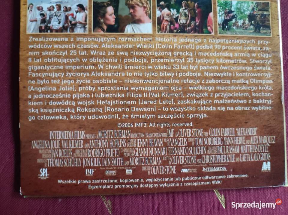 Aleksander 2004 Oliver Stone farrell jolie świętokrzyskie Kielce