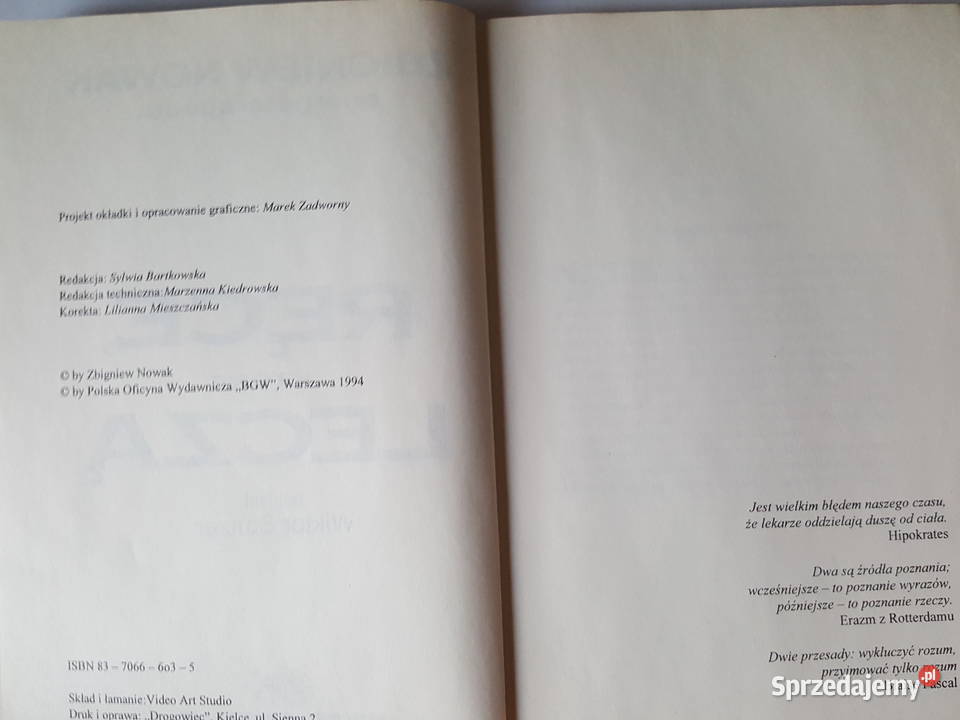 KSIĄŻKA Ręce które leczą Zbigniew Nowak Złotniki