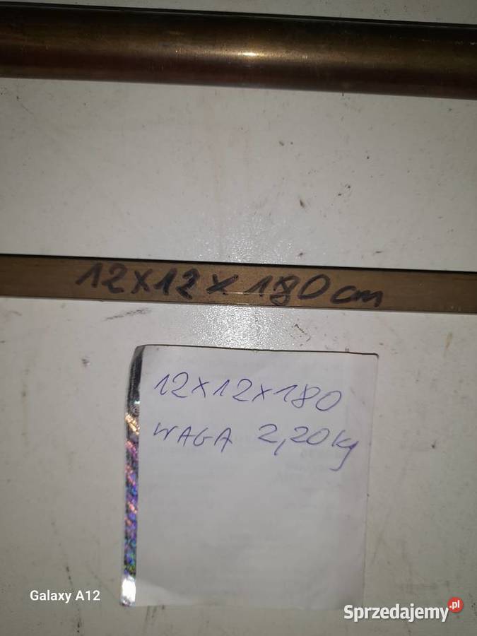 Pręt mosiężny kwadrat 12x12x1800 mm mazowieckie Warszawa