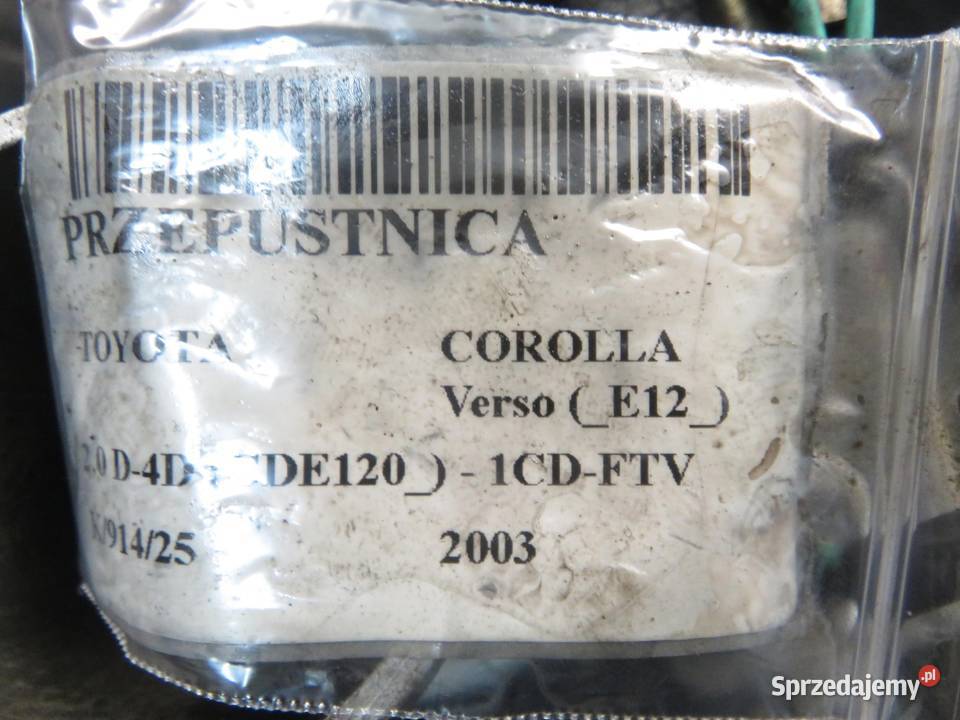 PRZEPUSTNICA TOYOTA COROLLA Verso E12 20 D4D
