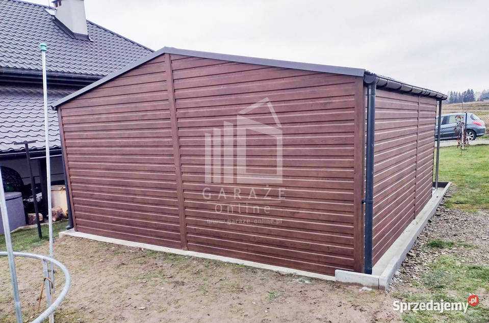 GARAŻ BLASZANY 5m x 6m dwuspadowy Brama drzwi Tarnów sprzedam