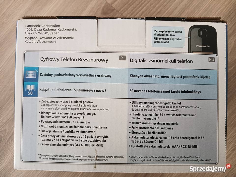Telefon stacjonarny bezprzewodowy Panasonic Kraków