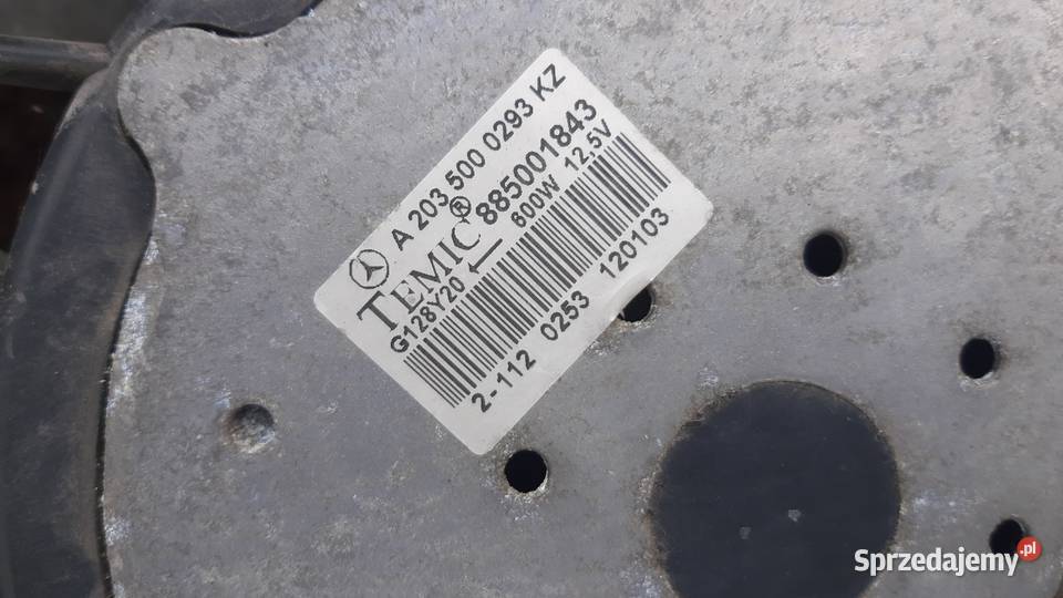 wentylator chłodnicy Mercedes C w203 A2035000293 osobowe Dębno