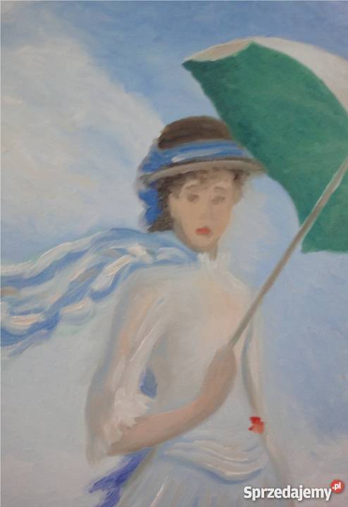 Obraz olejny kobieta z parasolką Claude Monet wielkopolskie Konin