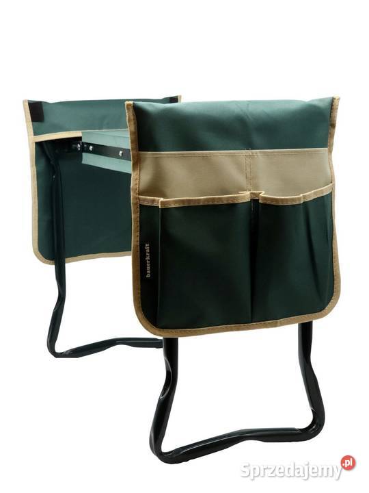 Klęcznik składany ogrodowy zielony z 2 torbami Pozostałe
