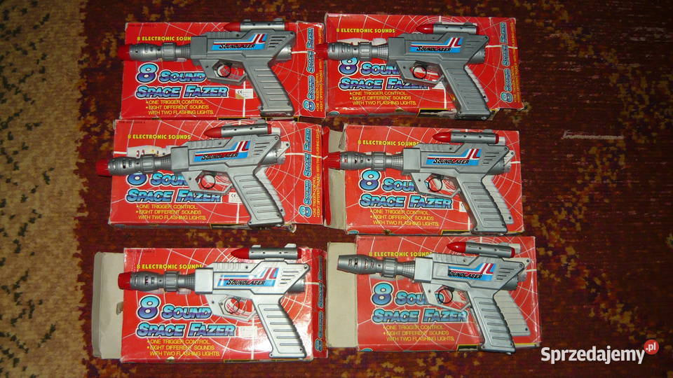 Pistolet zabawka na baterie zestaw 6 Sokółka