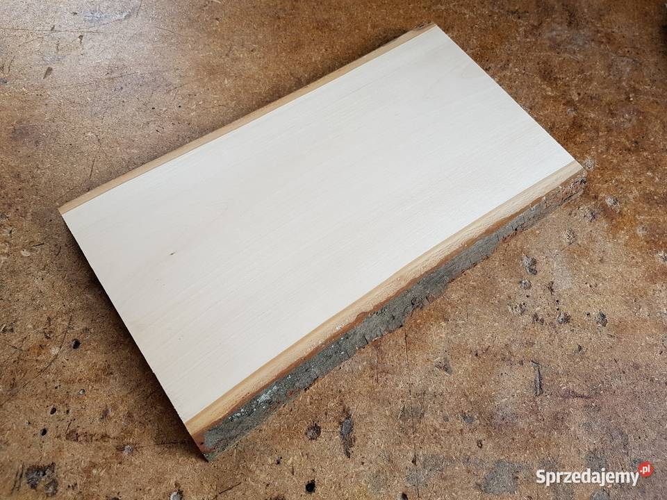 Deska lipowa z korą 40x175x25 rzeźba ikony Łódź sprzedam