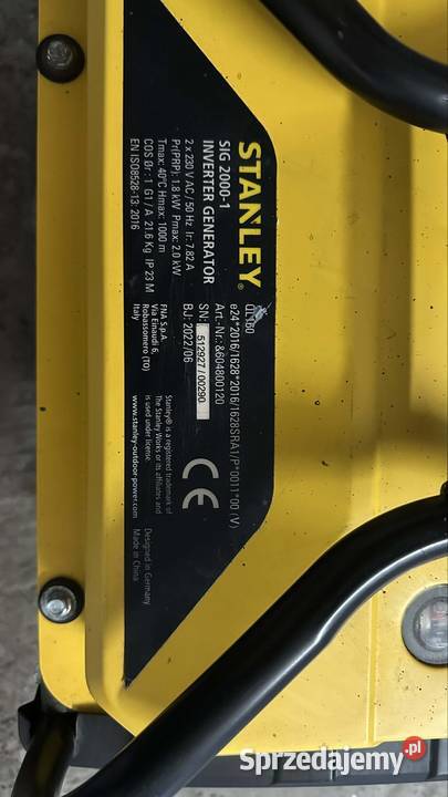 Agregat prądotwórczy Stanley Agregaty prądotwórcze Skopanie