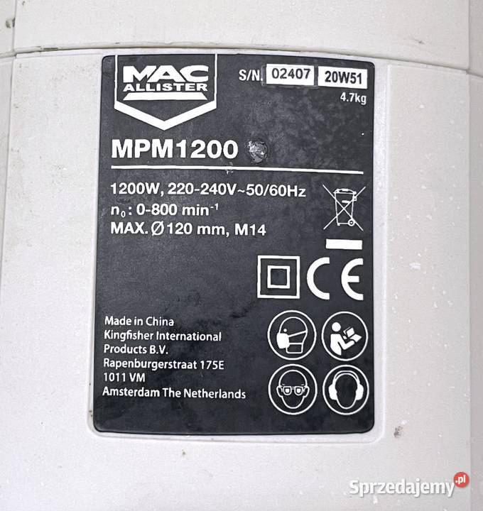 Mieszarka elektryczna MacAllister 1200 W Mieszarki Kraków sprzedam