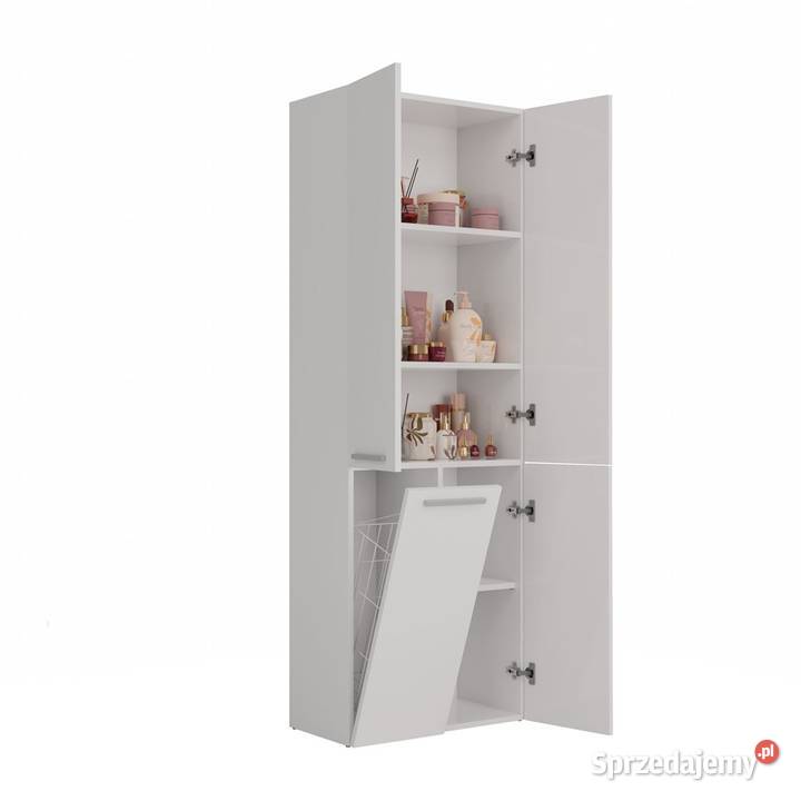 Słupek łazienkowy Nel 1KDD BIAŁY Meble