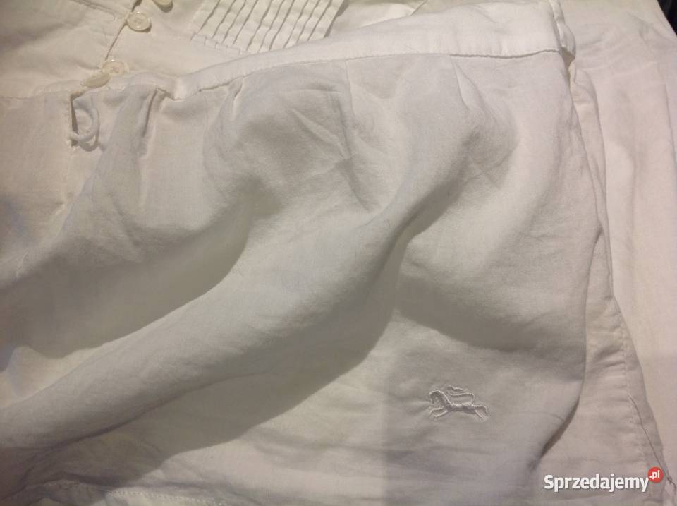 Biała Koszula Wiązana Damska BROADWAY S Bawełna Nowa Sól